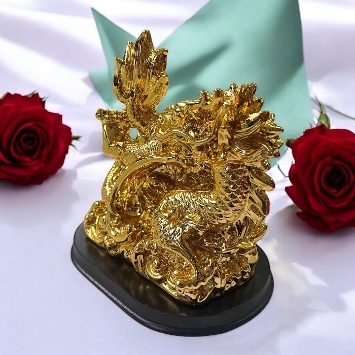龍 竜 金 ドラゴン 置物 財運 金運アップ 開運 幸運 招福 商売繁盛