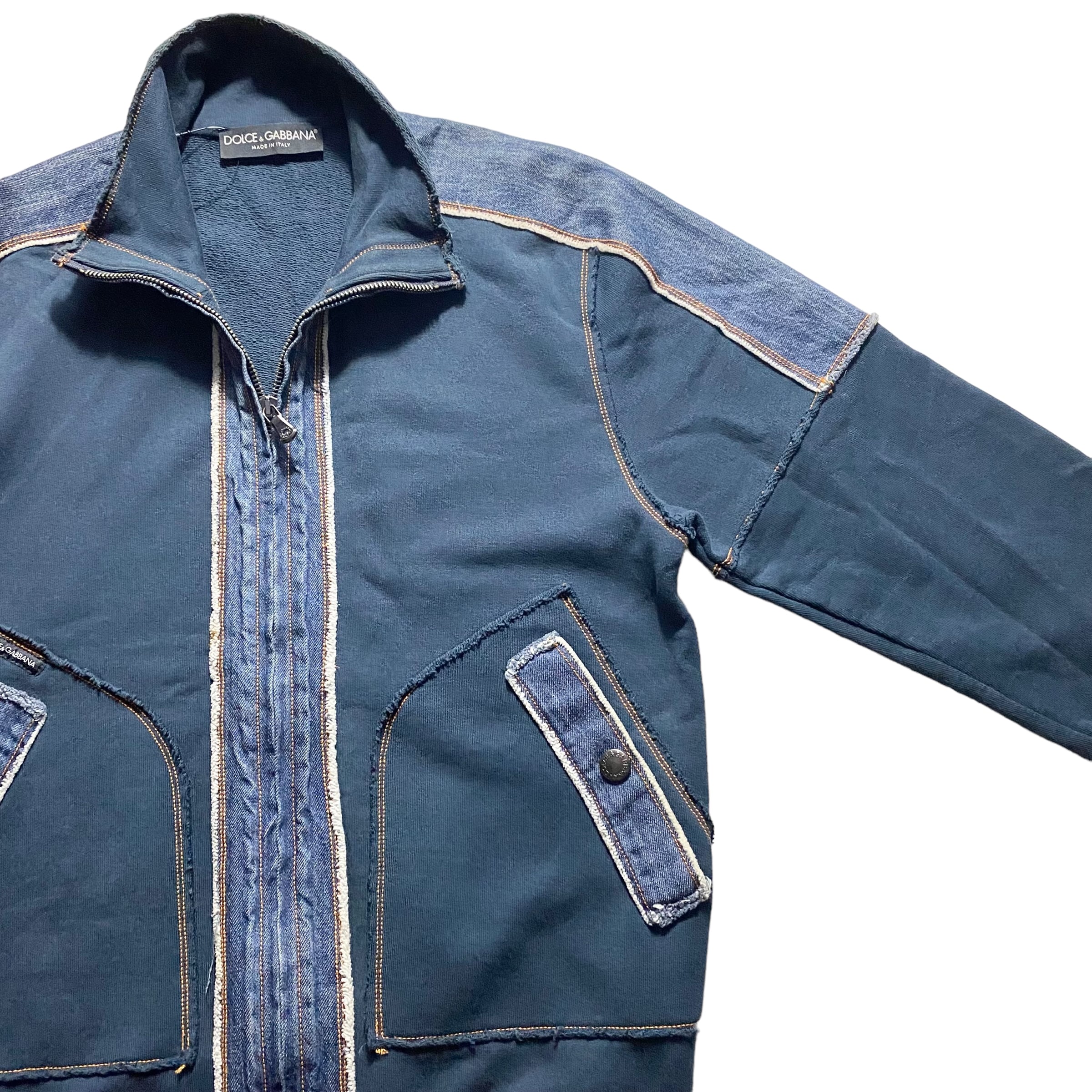 DOLCE&GABBANA denim switching sweat jacket | NOIR ONLINE