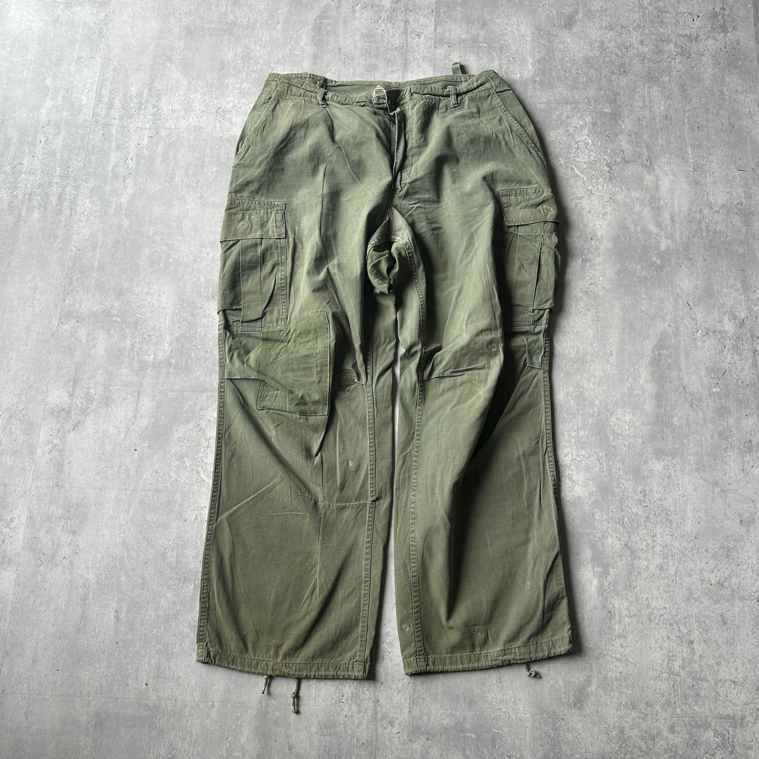 60s 襤褸 アメリカ軍 実物 ジャングルファティーグ 4th L-R | ib2