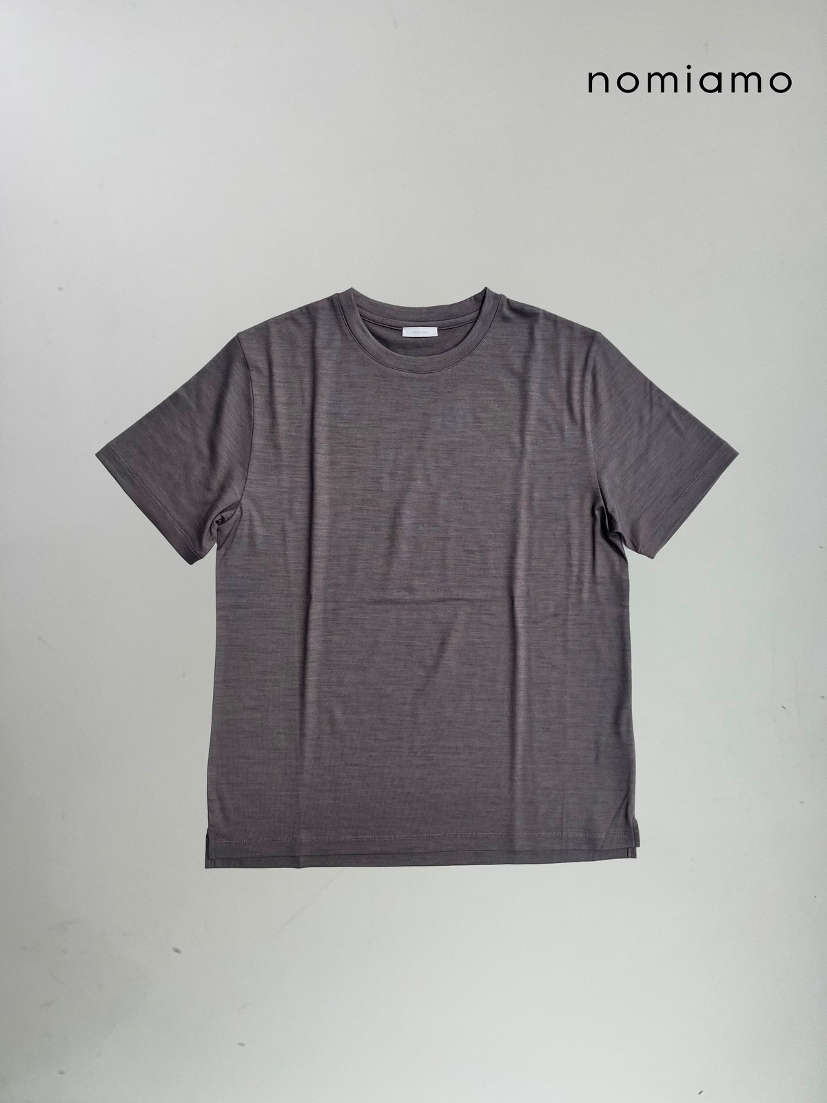 nomiamo（ノミアモ）通年用 ウォッシャブルウール クルーネック T 