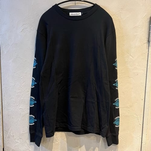 黒4新品 UNDERCOVER パッチ 刺繍 ロング Tシャツ オウガ ブラック