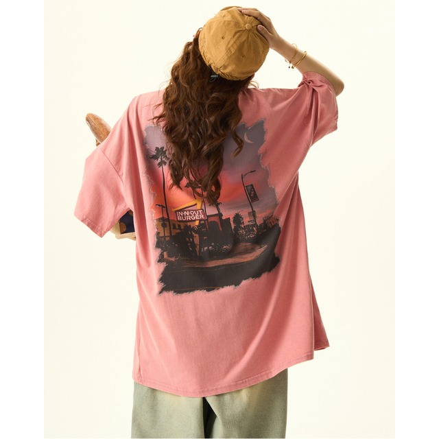 american retro landscape short sleeve tee　アメリカンレトロランドスケープ半袖ティー　J1011