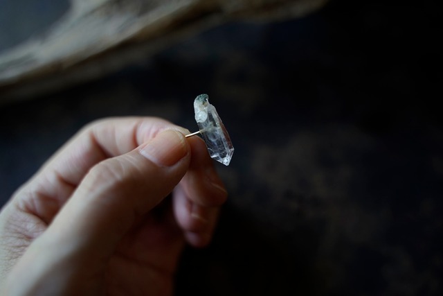 MLP2508-104 muule / Himalayan crystal 地球のかけらの耳飾り K18