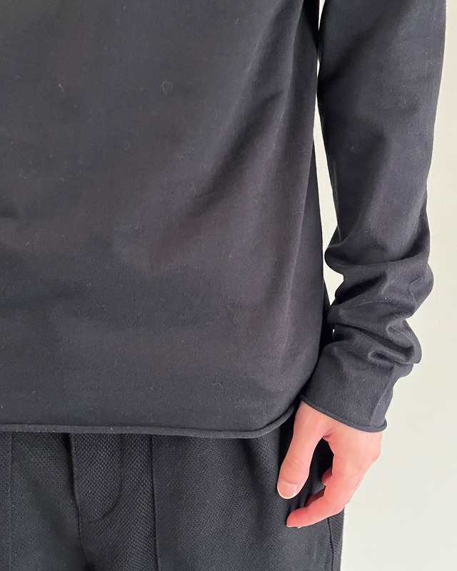 【wjk】basic black long sleeve top