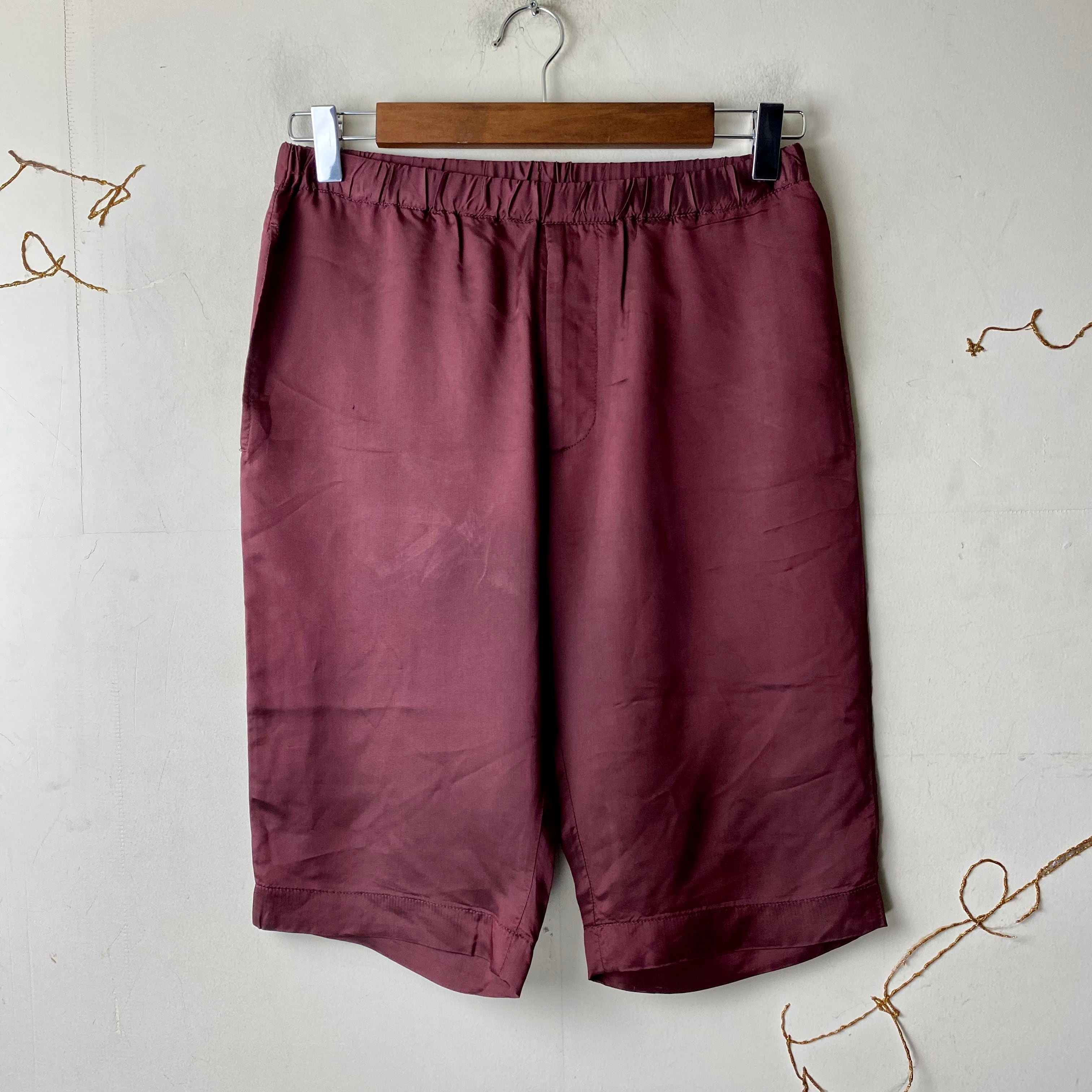 DRIES VAN NOTEN bordeaux color shorts | NOIR ONLINE