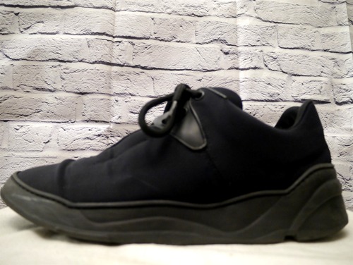 2017美品◆Dior Homme ディオールオム ナイロンxレザー ローカット ボリューム テクニカル スニーカー 41 黒x黒◆ 足元のワンポイントに♪