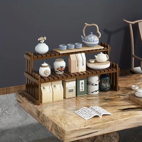 小物収納棚 小物収納ラック 木製 ２段 幅56cm リビング収納 キッチン収納 ヴィンテージ おしゃれ 北欧