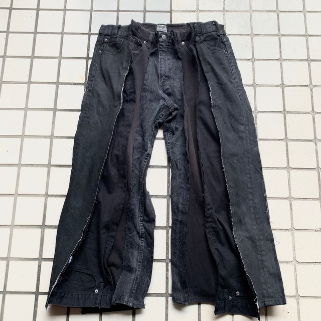 OD-107】再構築 リメイク ブラック フレア デニム | 101NEWYORK
