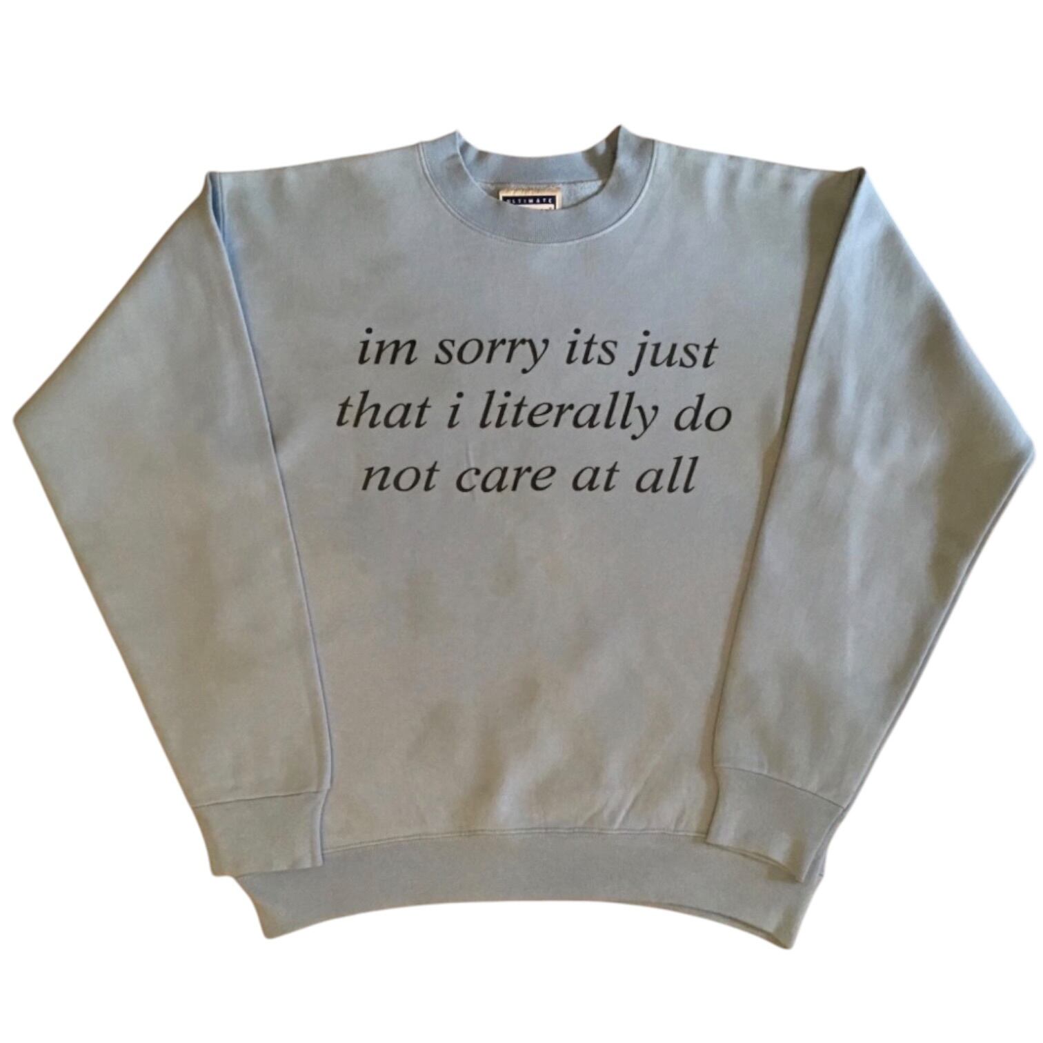 Message Print Sweatshirt / Sax Blue / S