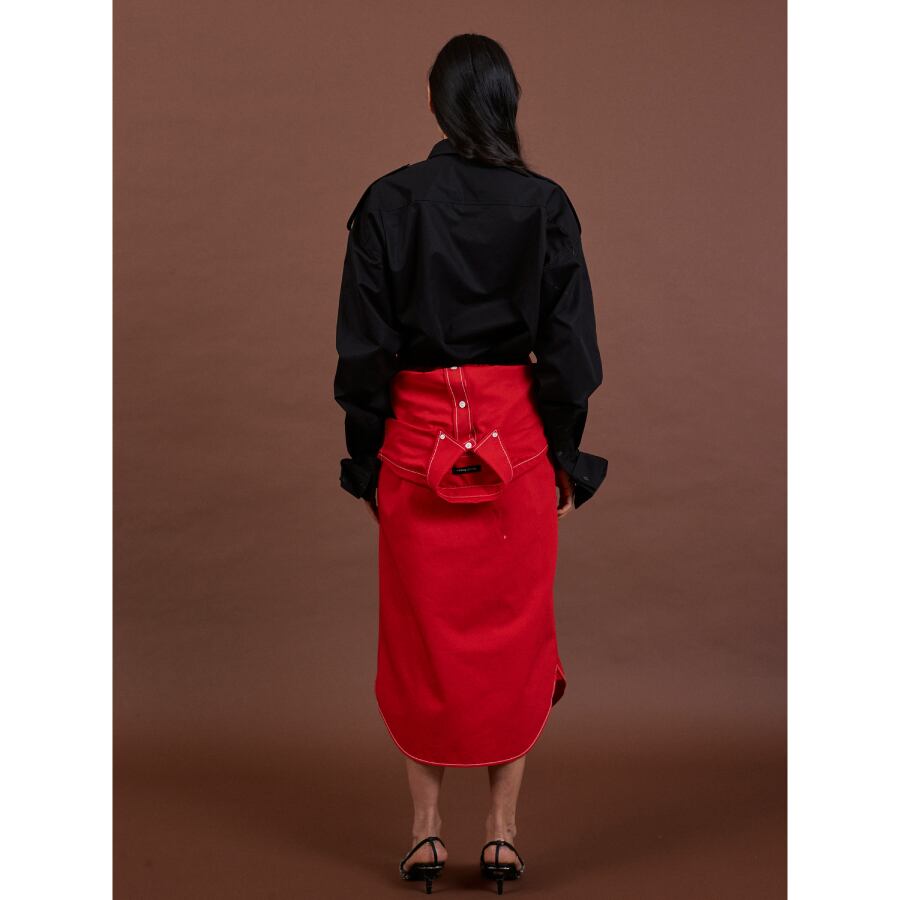 MERYLL ROGGE SHIRT SKIRT RED | AYIN