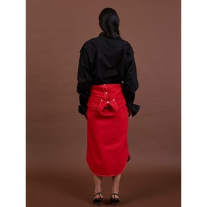 MERYLL ROGGE  SHIRT SKIRT  RED