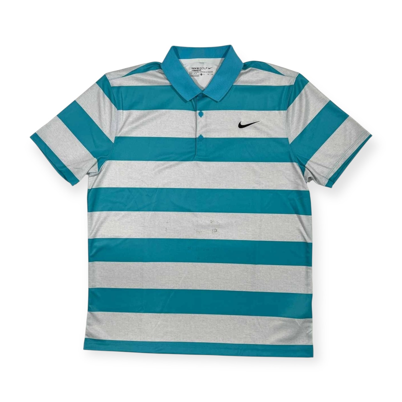 NIKE GOLF ナイキ ゴルフ ボーダー柄 半袖 ドライ ポロシャツ サイズ XL /水色ブルー系/メンズ/スポーツ