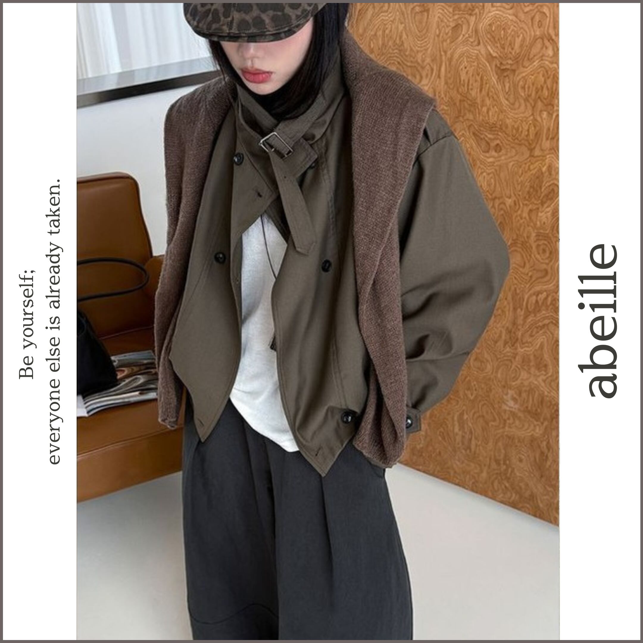 belt neck blouson 14656