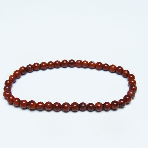 ナンホーンアゲート ブレスレット 5mm 南紅瑪瑙 ブレス 一点物 メール便可 [M便 1/10] 111-42198