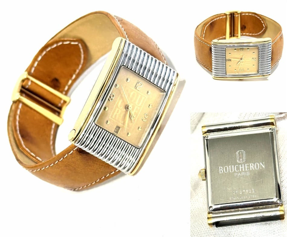 BOUCHERON ブシュロン リフレ デイト ウォッチ K18 SS BOUCHERON ブシュロン リフレ デイト ウォッチ K18 SS