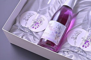 【紫ワインスパークリング】ペアグラス付き ギフトセット