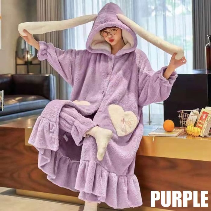 ♡*♡様 もちはだ　ルームウェア WANPI フード ワンピース パジャマ 日本 日本製 もちはだ 裏起毛ルームウェアWANPI｜全身ふわふわ保温 ロング丈