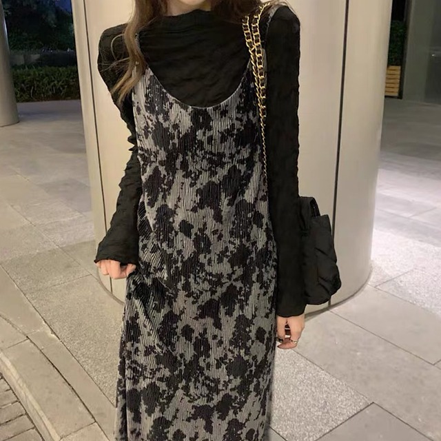 Black camisole dress