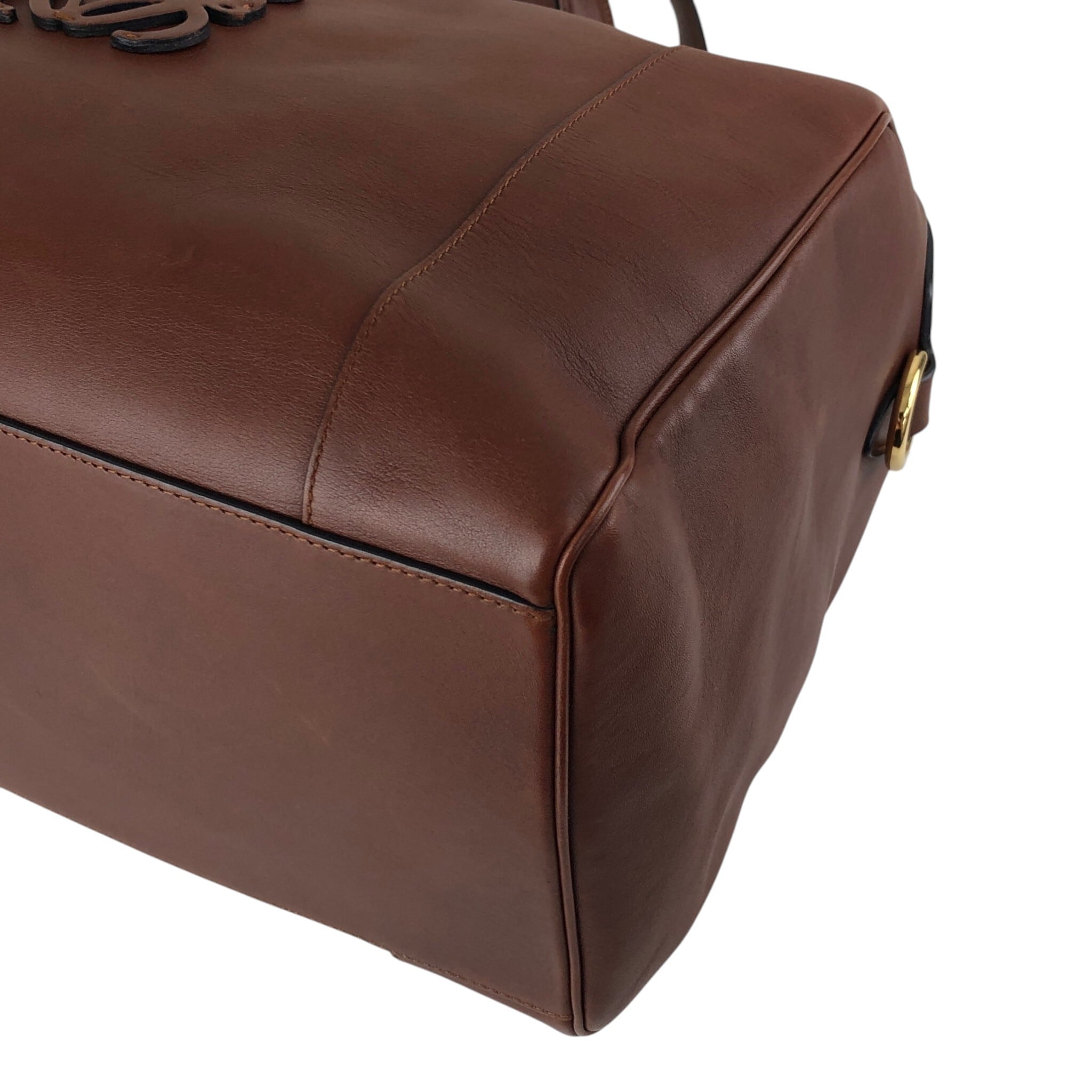 LOEWE ロエベ フスタ31 ハンドバッグ ブラウン アナグラム レザー 2way