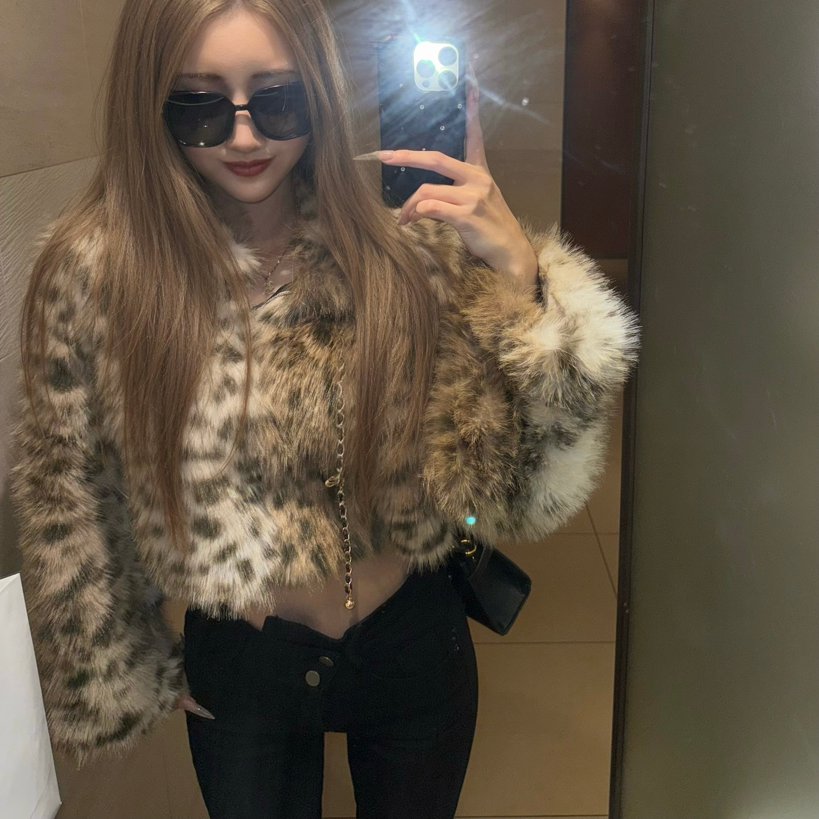 レオパード/フェイクファージャケット | rekna