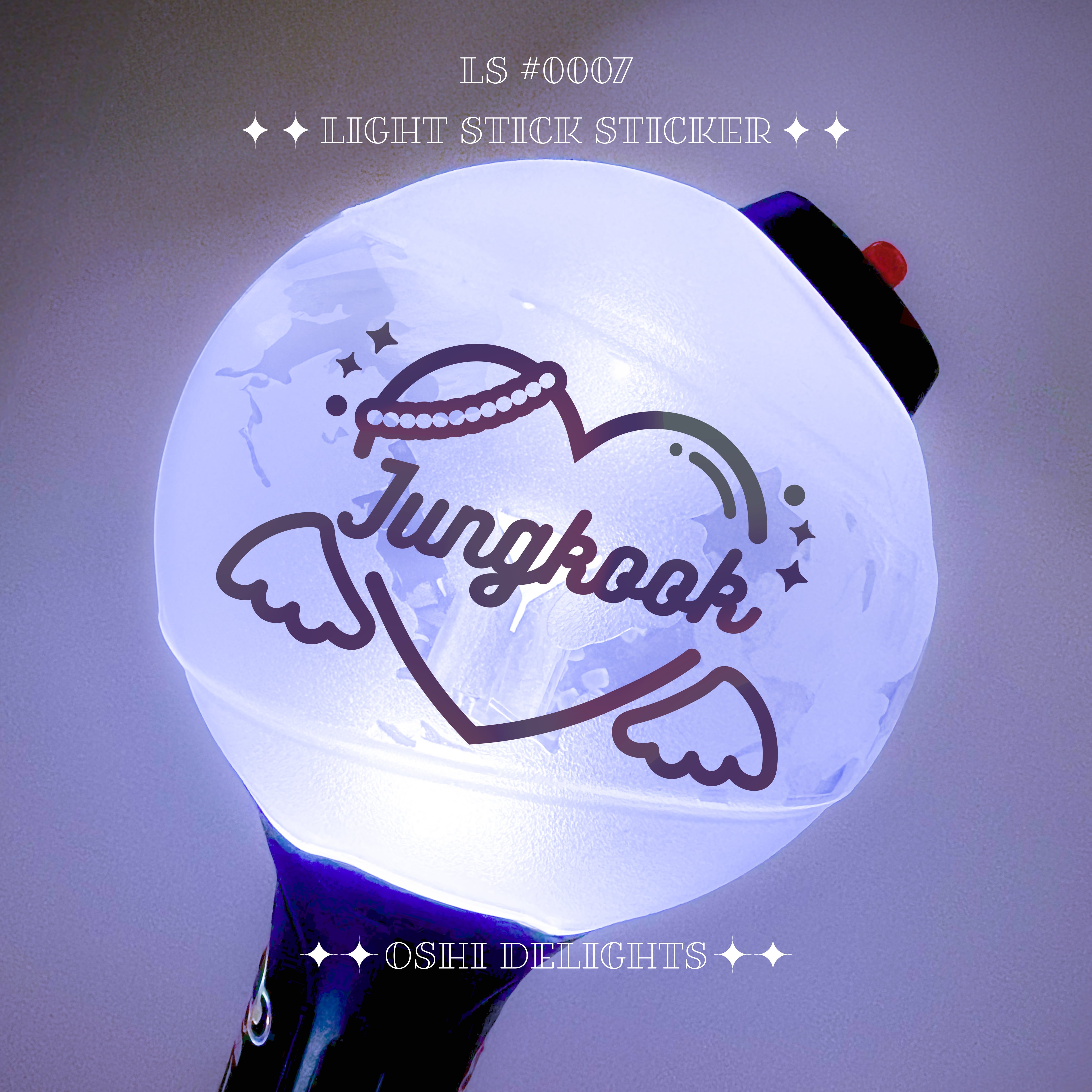 BTS JIMIN ジミン ペンライト アミボム ホログラムステッカー angel