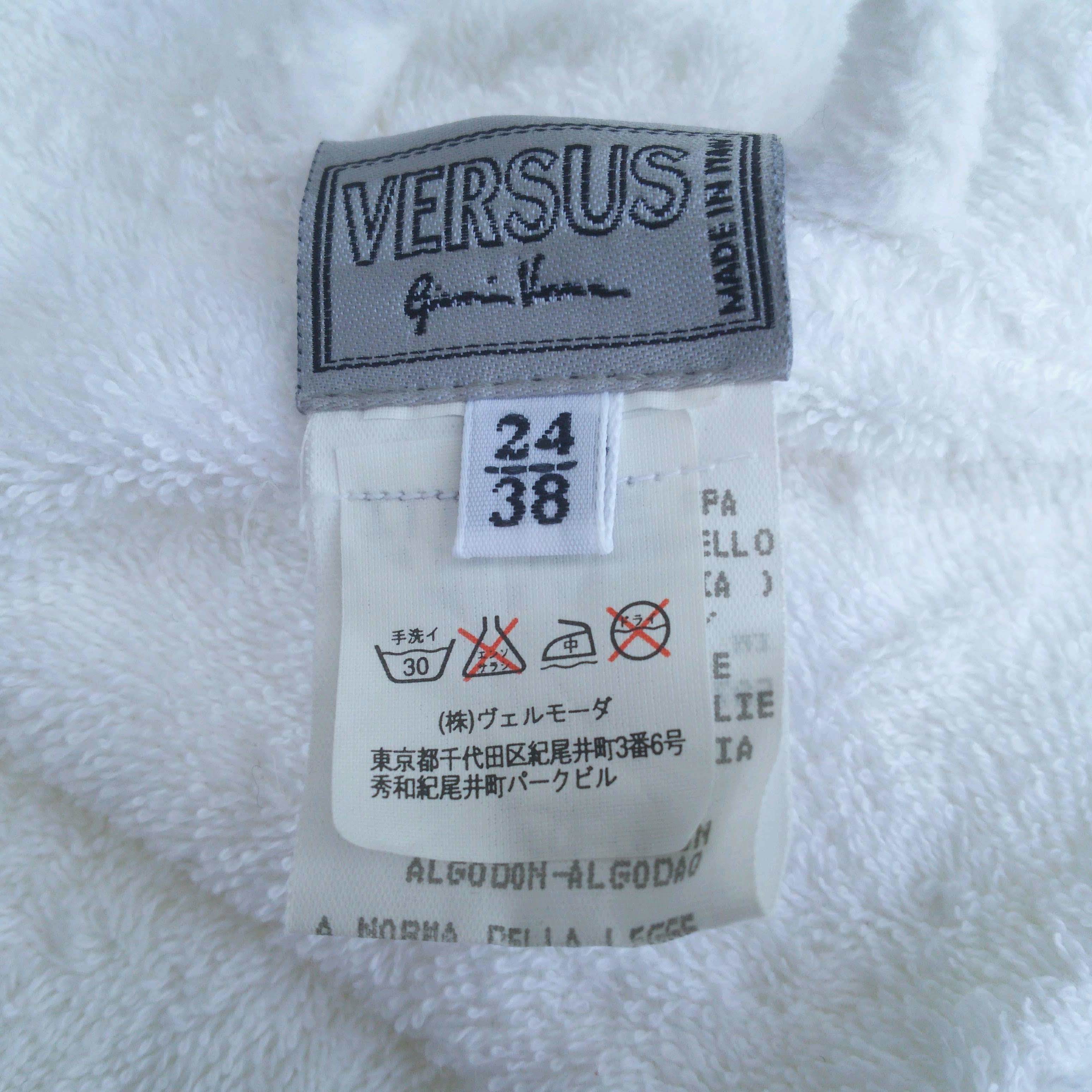 【国内正規品】ヴェルサス ジャンニヴェルサーチVERSUS GIANNI VERSACE/パイル/コットン/ガウン/白/24/38/