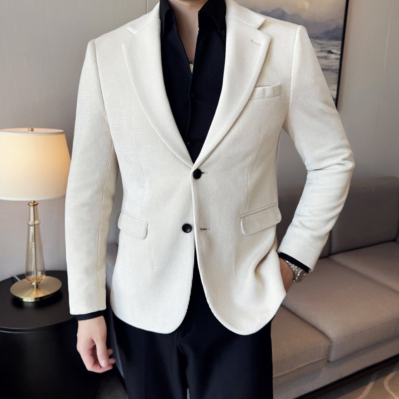 韓国風 スリムフィット ジャケット 4色 11352