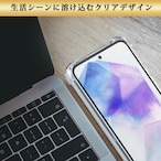 Hy+ Galaxy A55 5G 耐衝撃 ケース SC-53E SCG27 カバー ストラップホール 米軍MIL規格 クリア 衝撃吸収ポケット内蔵 TPU ケース 透明クリア