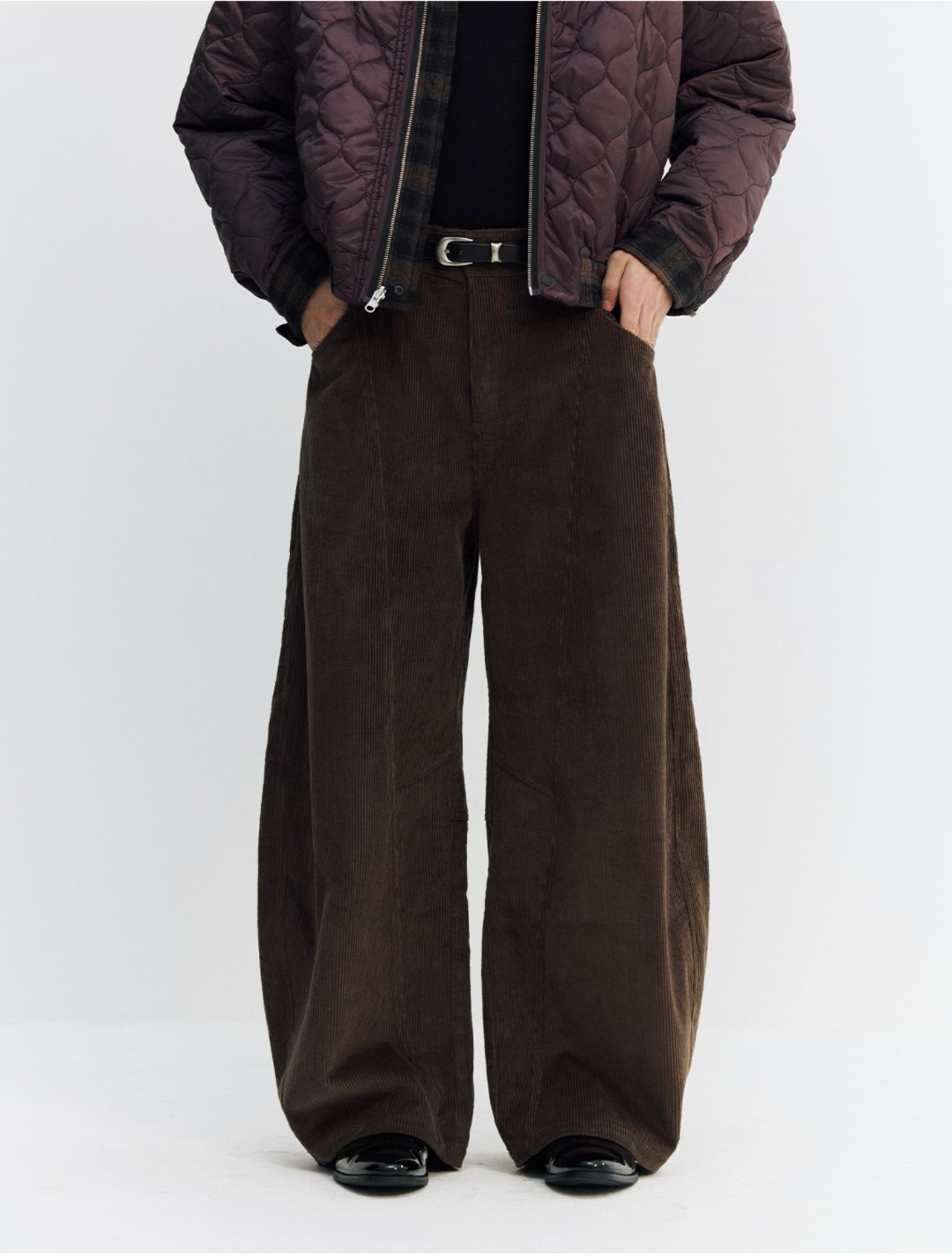 NORYBRAND Corduroy Twisted Wide Trousers