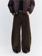 NORYBRAND Corduroy Twisted Wide Trousers