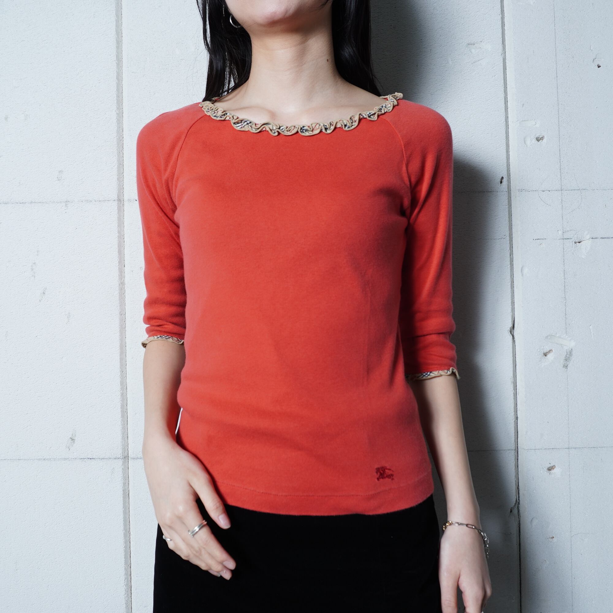 BURBERRY BLUELABEL ノバチェック ホース刺繍入り ワンピース BURBERRY