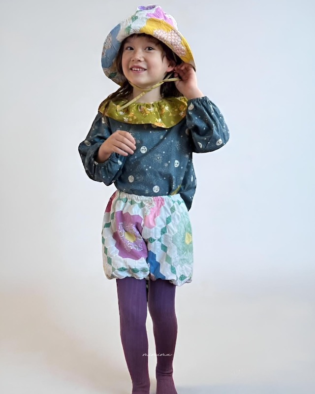 《即納》Nellie Soo / Vintage quilt bubble shorts 004 (2-4Y)