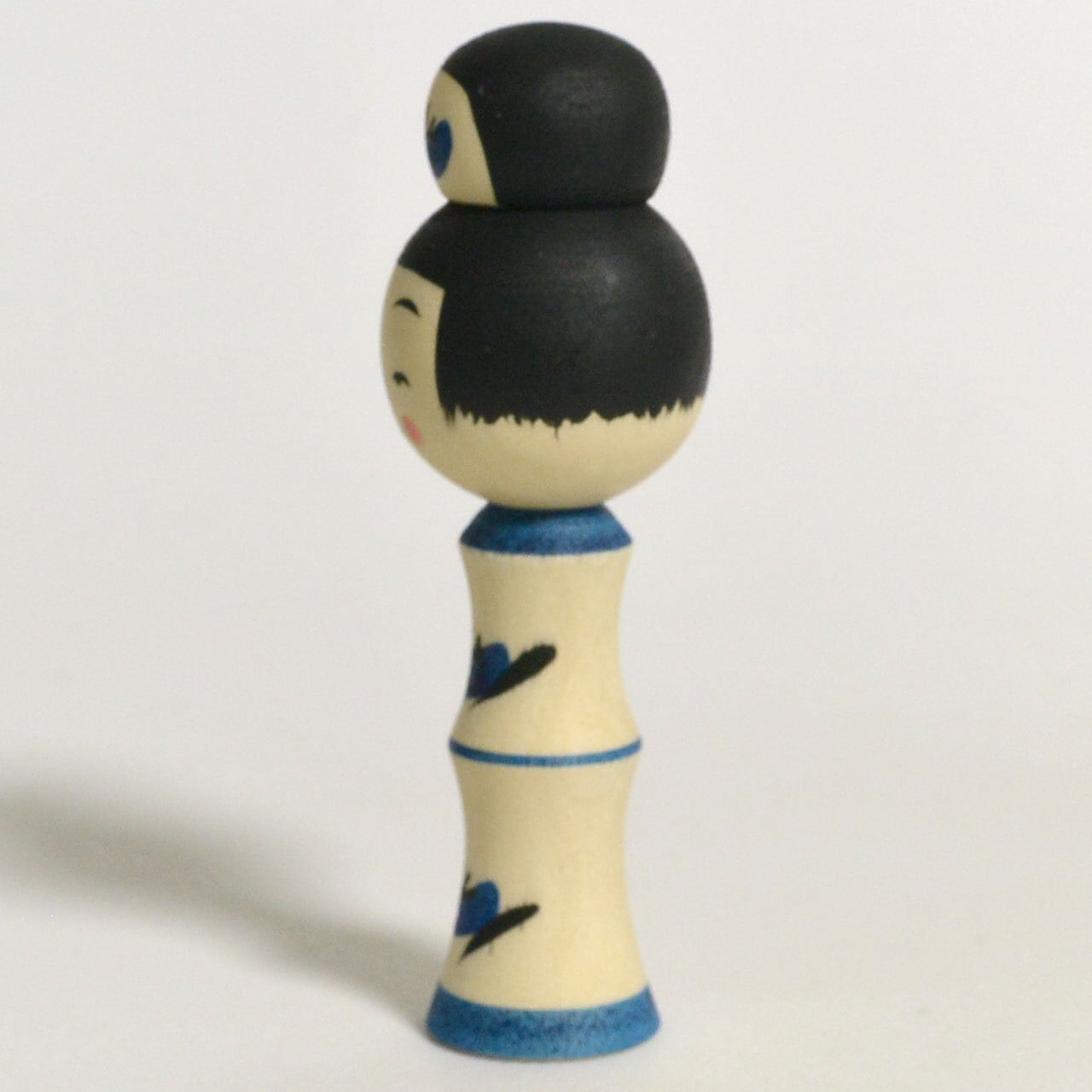 青のこけし（青のシリーズ） 約2寸 約6cm 鈴木明 工人（作並系）#2284