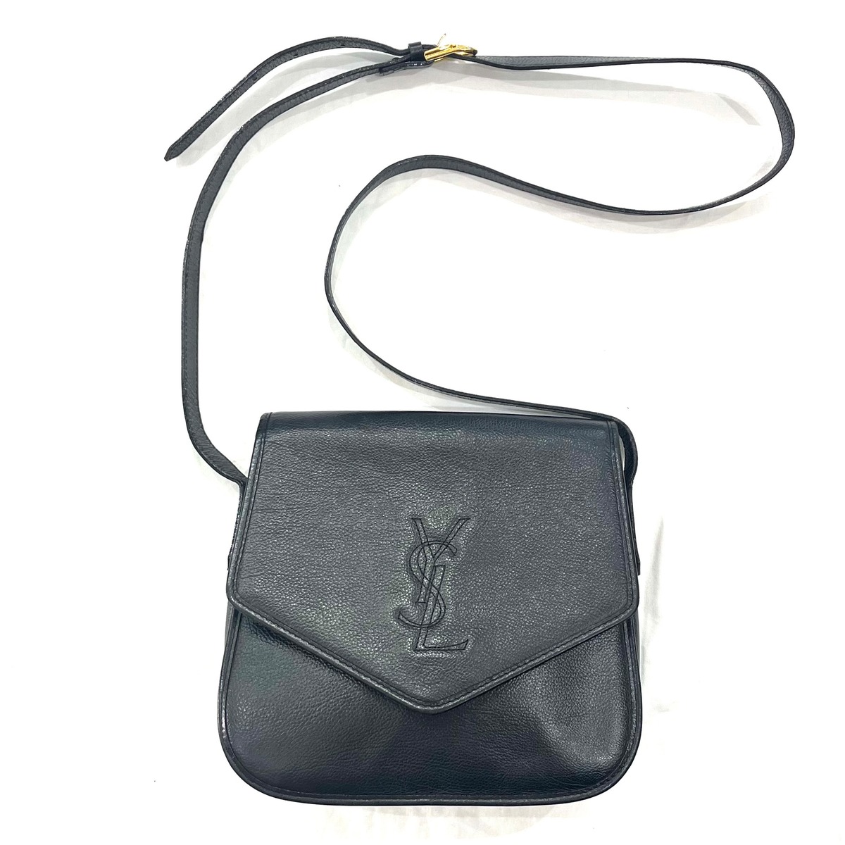 SALE 【YVES SAINT LAURENT】2279 サンローラン 本革軽量YSLロゴレザー 