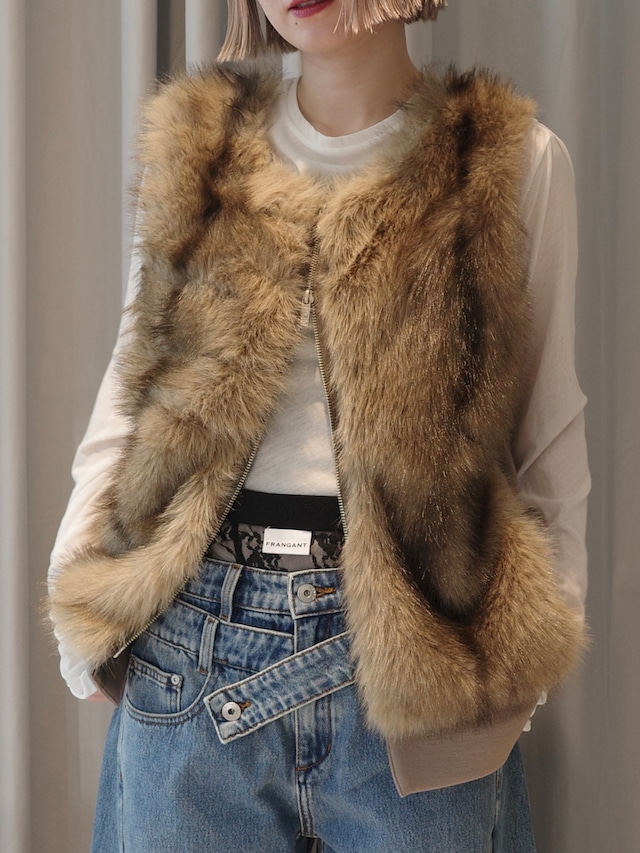 【25AW】PRANK PROJECT プランクプロジェクト / Fur Trimmed Vest