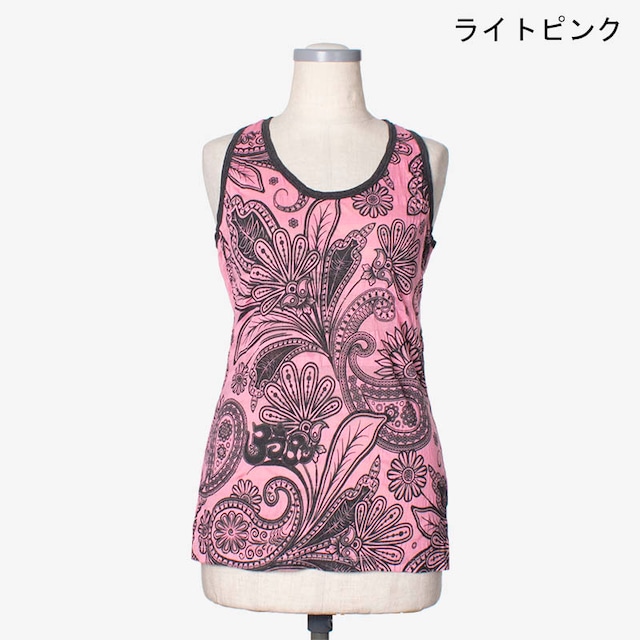 くしゅくしゅタンクトップ　ペイズリー　Wrinkled Tank Top Paisley