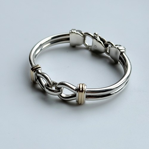 vintage tiffany&co.ヴィンテージティファニー 90s double loop combination bracelet 18k×silver925