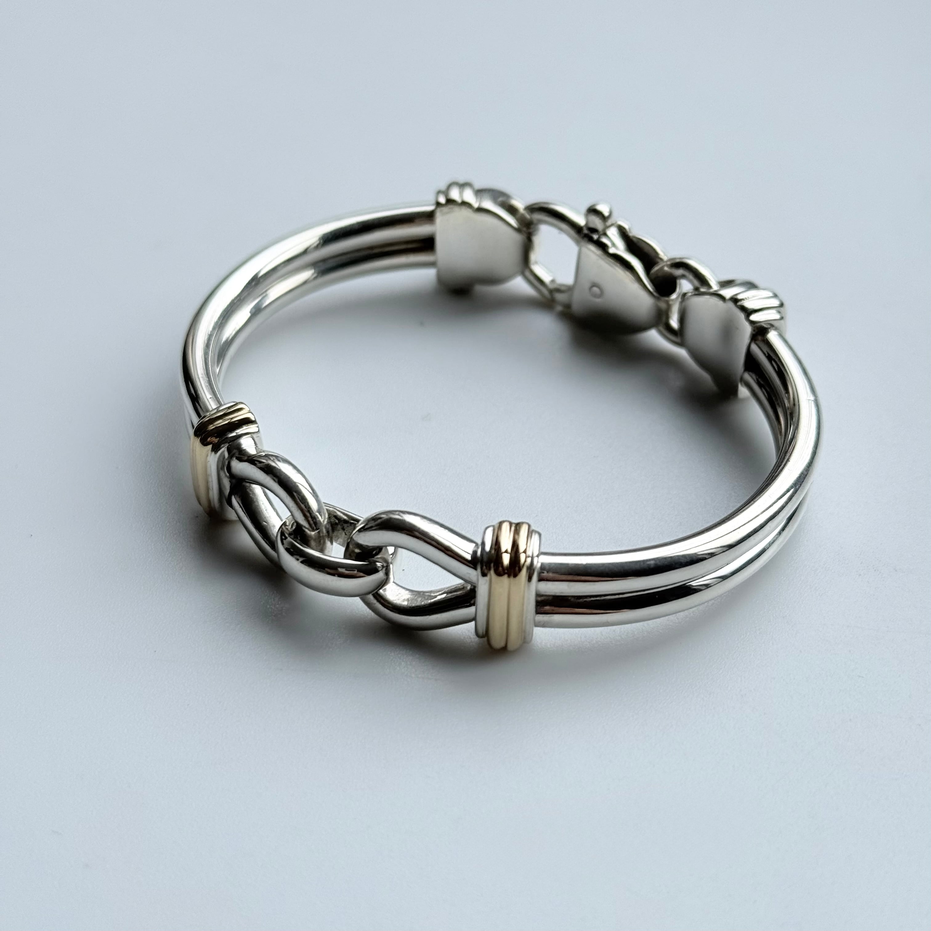 vintage tiffany&co.ヴィンテージティファニー 90s double loop combination bracelet 18k×silver925