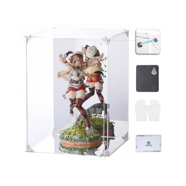 COOLTAKU フィギュアケース アクリル UVカット 台座ミラー 背面ミラー