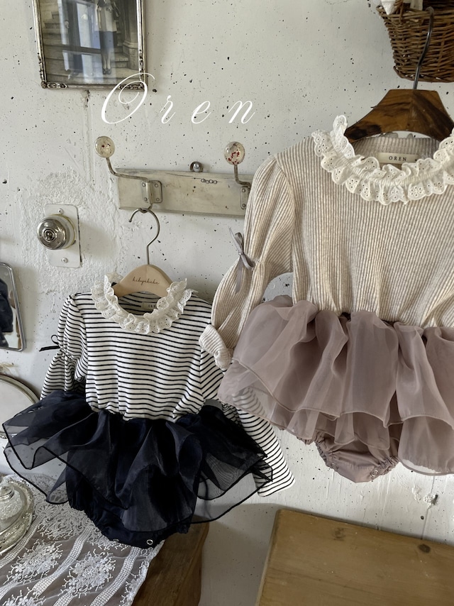 ラスト1 blackS【即納】<OREN>  Marinette organza suit