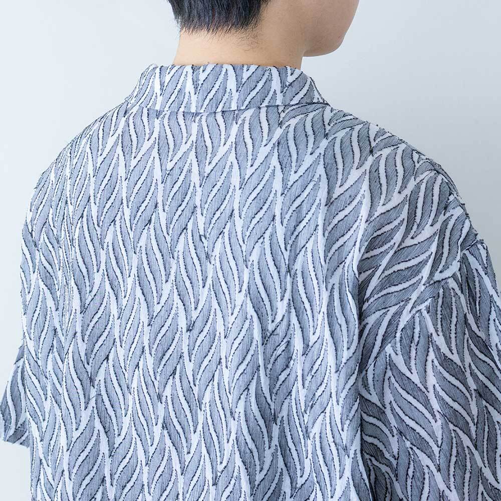 mizuiro ind カットジャガードハーフスリーブシャツ | LASQ store