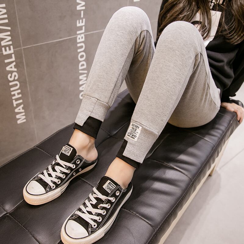 【新作】【送料無料】 妊娠中の服コットンスポーツスタイルマタニティレギンス服妊娠中の女性春秋第9パンツ スプリング 春物 オータム 秋物 AL expec399613500085