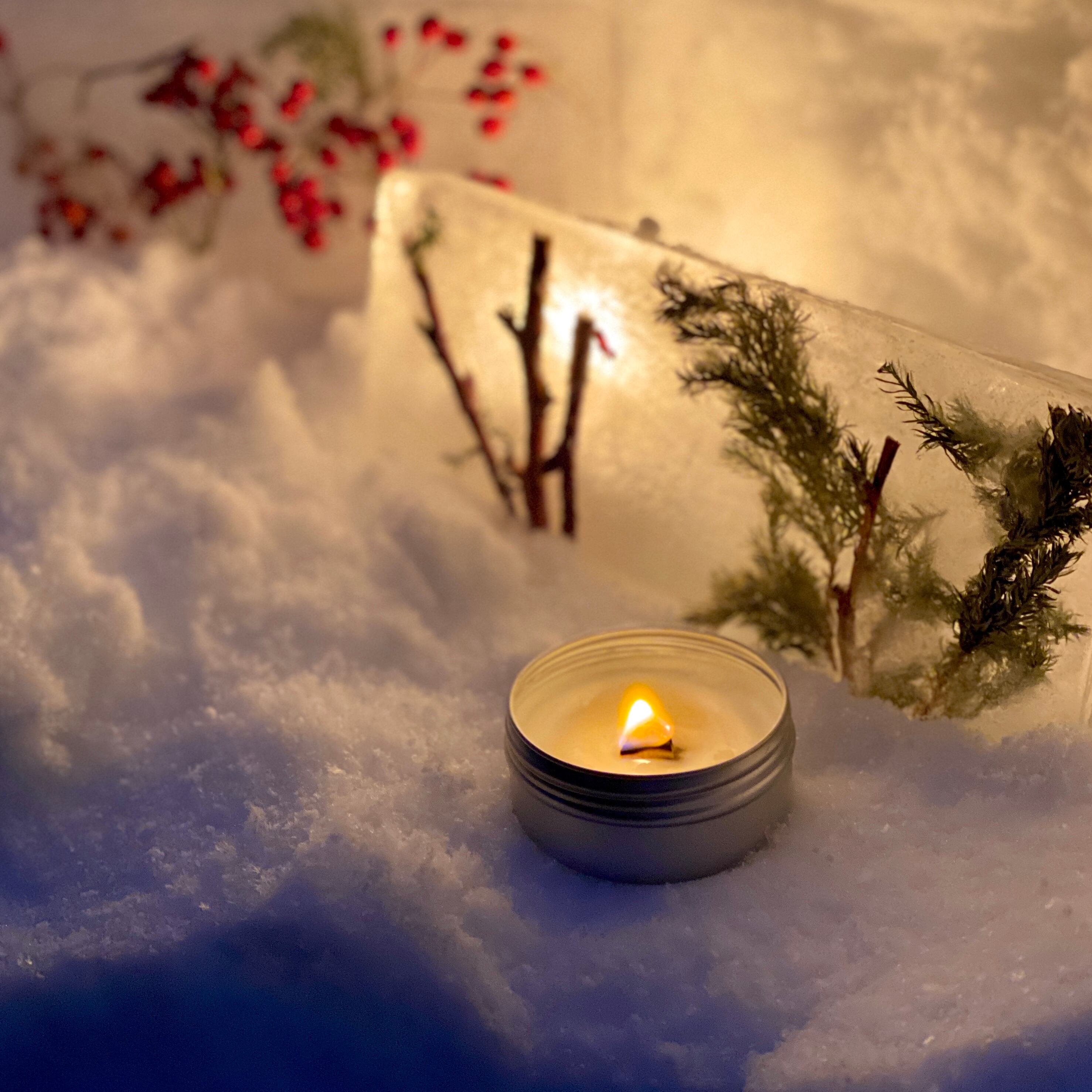 frostflowerフロストフラワーの香り（ミニ）soywax＆精油100％の天然木