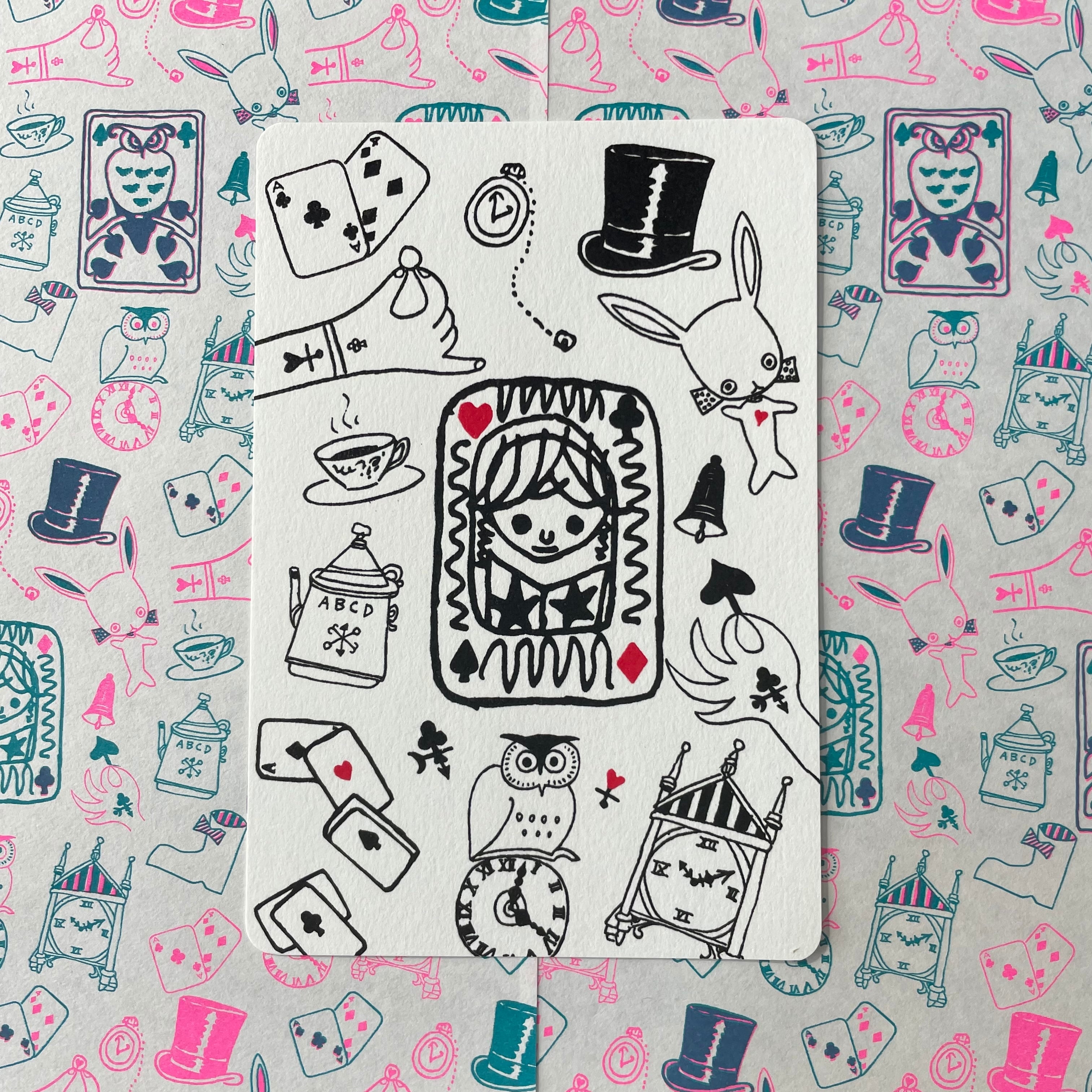 ぷっくりポストカード アリスとトランプ｜PCS14-01 | 野ばら社通販部