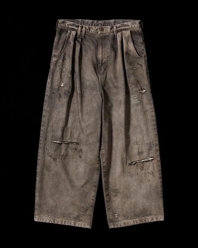 ANACHRONORM / REMAKED TUCK WIDE DENIM PANTS