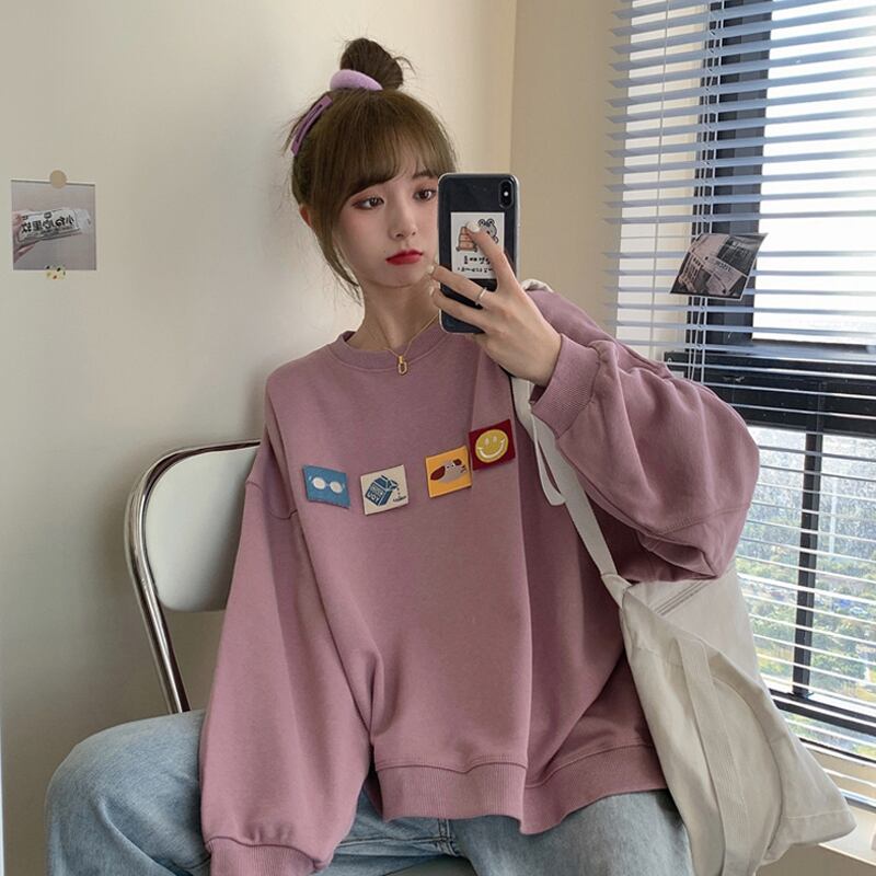 スプリングスタイルレディースルーズトップス 春物 試着室1313602700