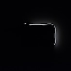 vibram card case (black×orange) with orange glowing zip