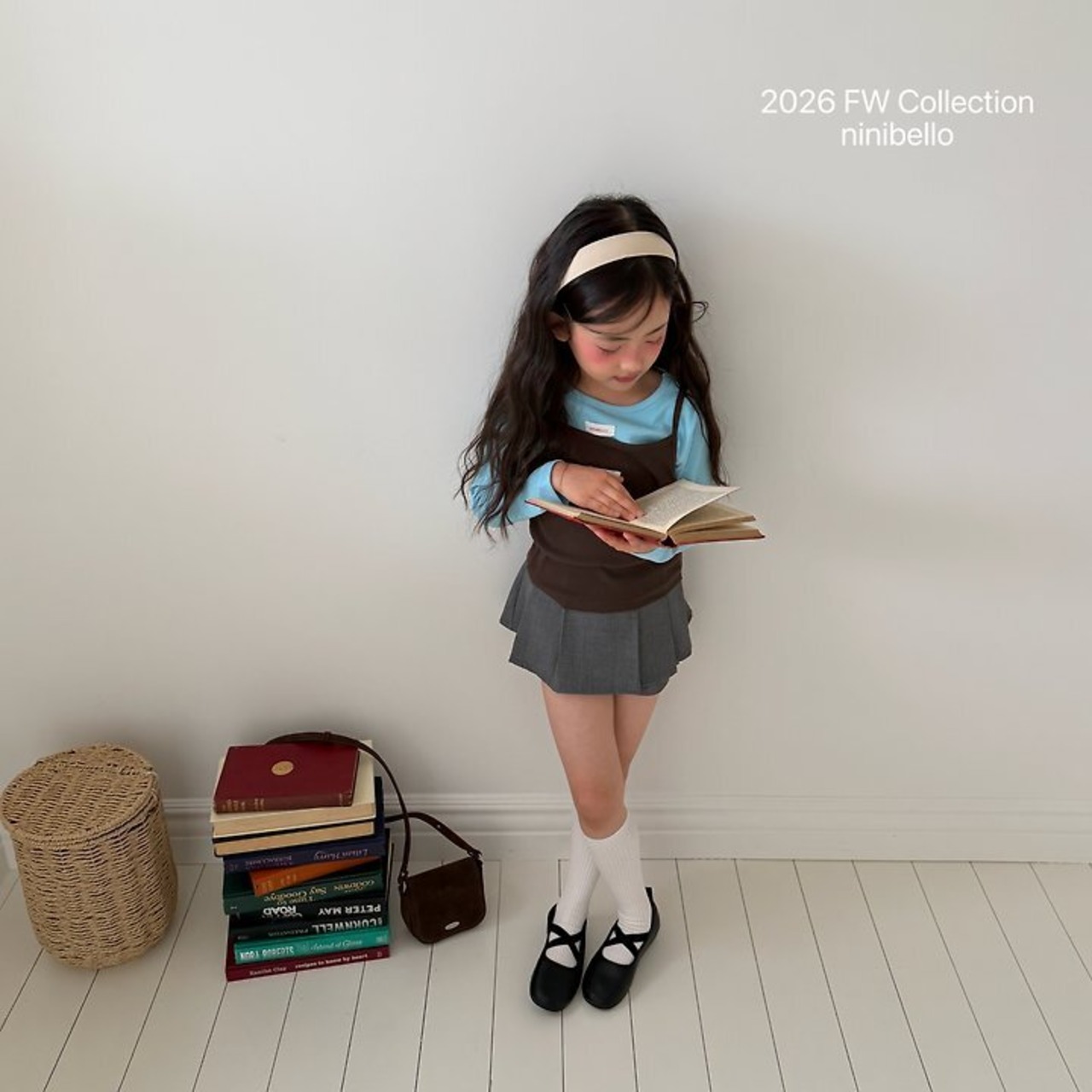 韓国子供服 / ninibello / Rosé Pleated Skirt  / スカート *XS~XXL*