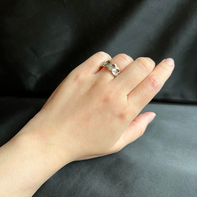 Silver "Chain Design" Ring 01 CARBOOTS