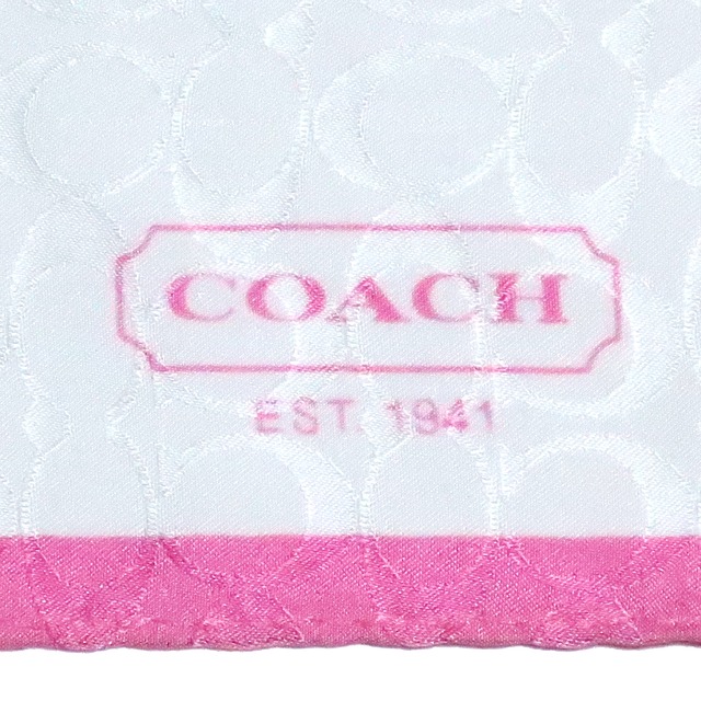コーチ COACH/スカーフ シグネチャー チェリーピンク ホワイト 蝶